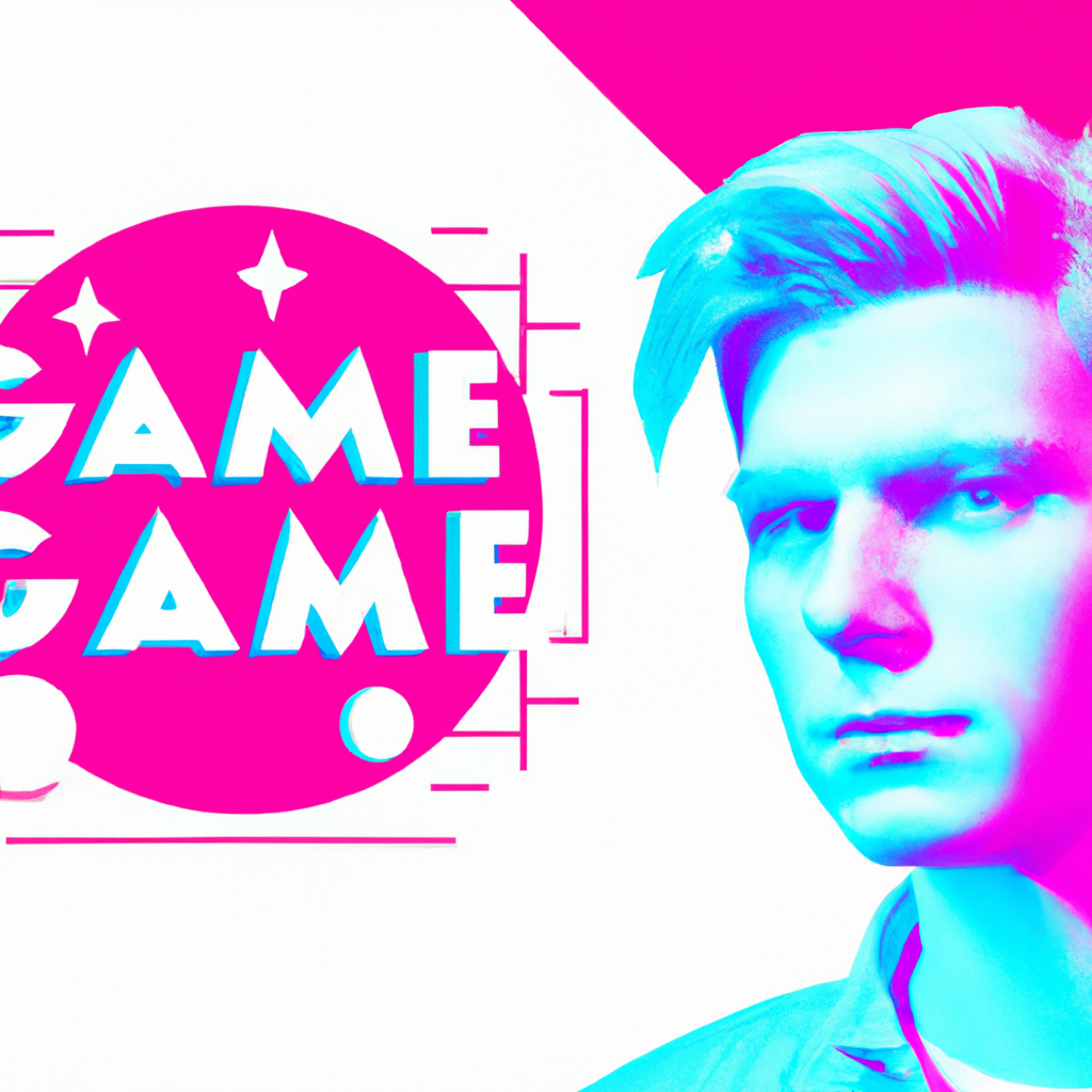 Player portrait stylized neon